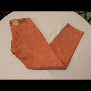 Levi’s 511 Slim Stretch 31x30 Coral Pink Floral